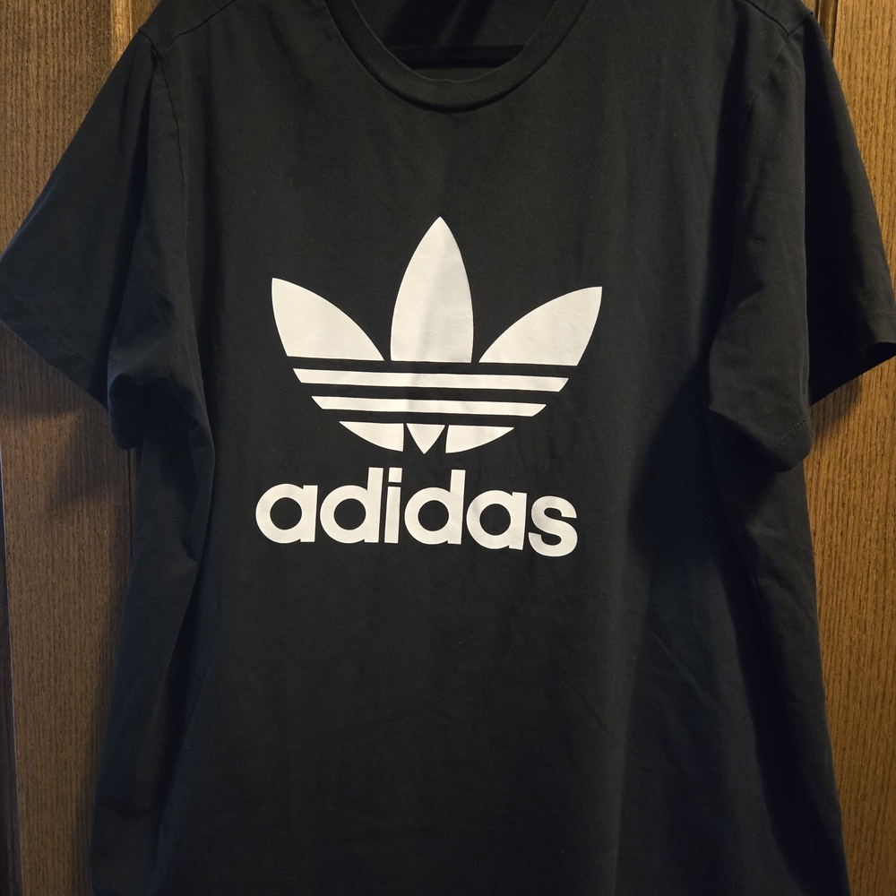 Adidas Black Tee with White Tag